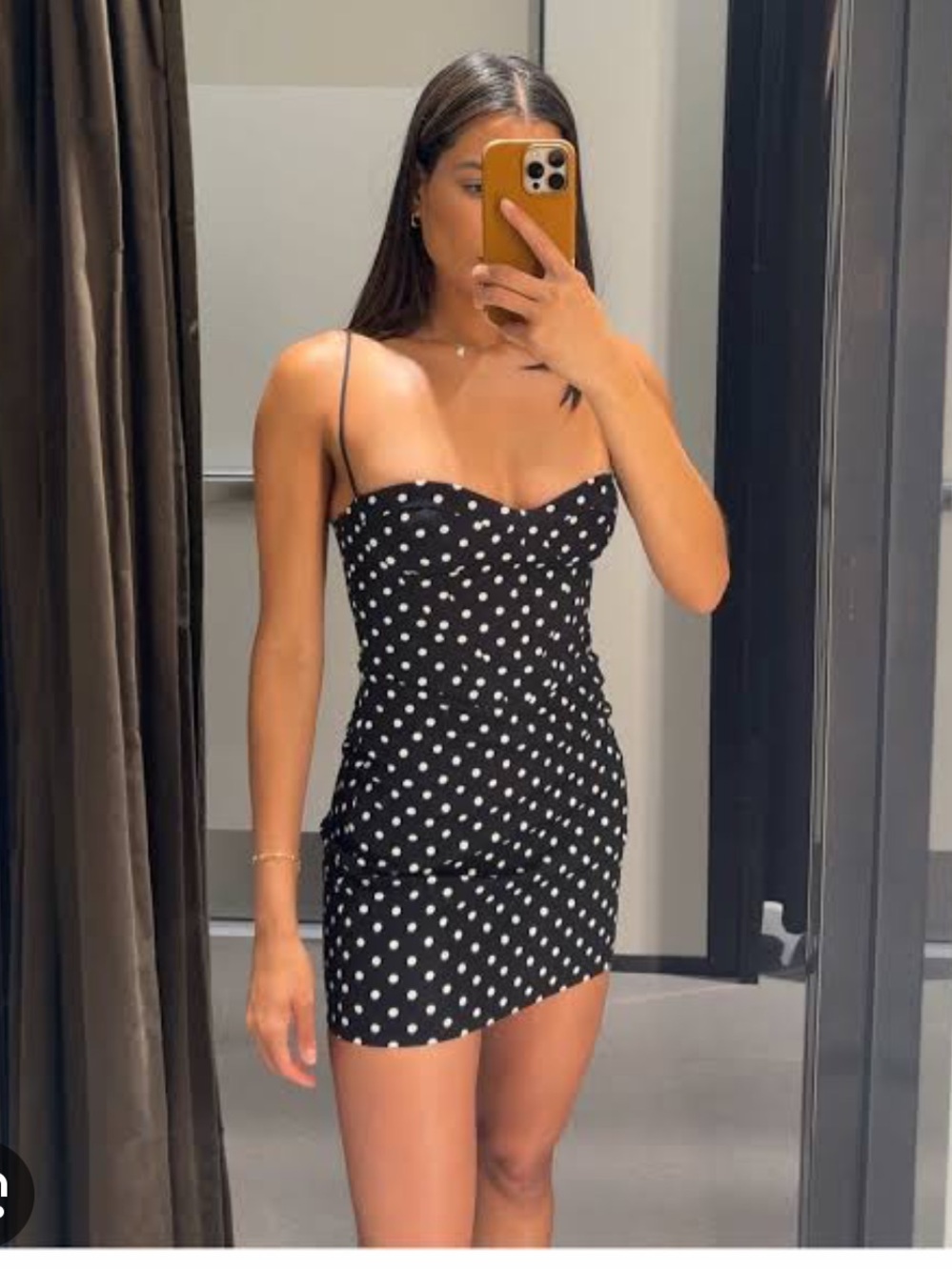ZARA POLKA DOT STRAPPY MINI DRESS